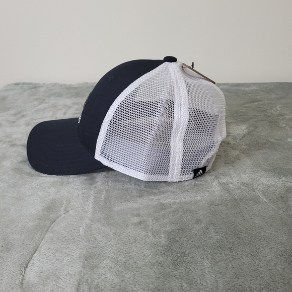 * Adidas Men's Structured Mesh Snapback Hat Adjustable Fit Black White - Picture 7 of 14